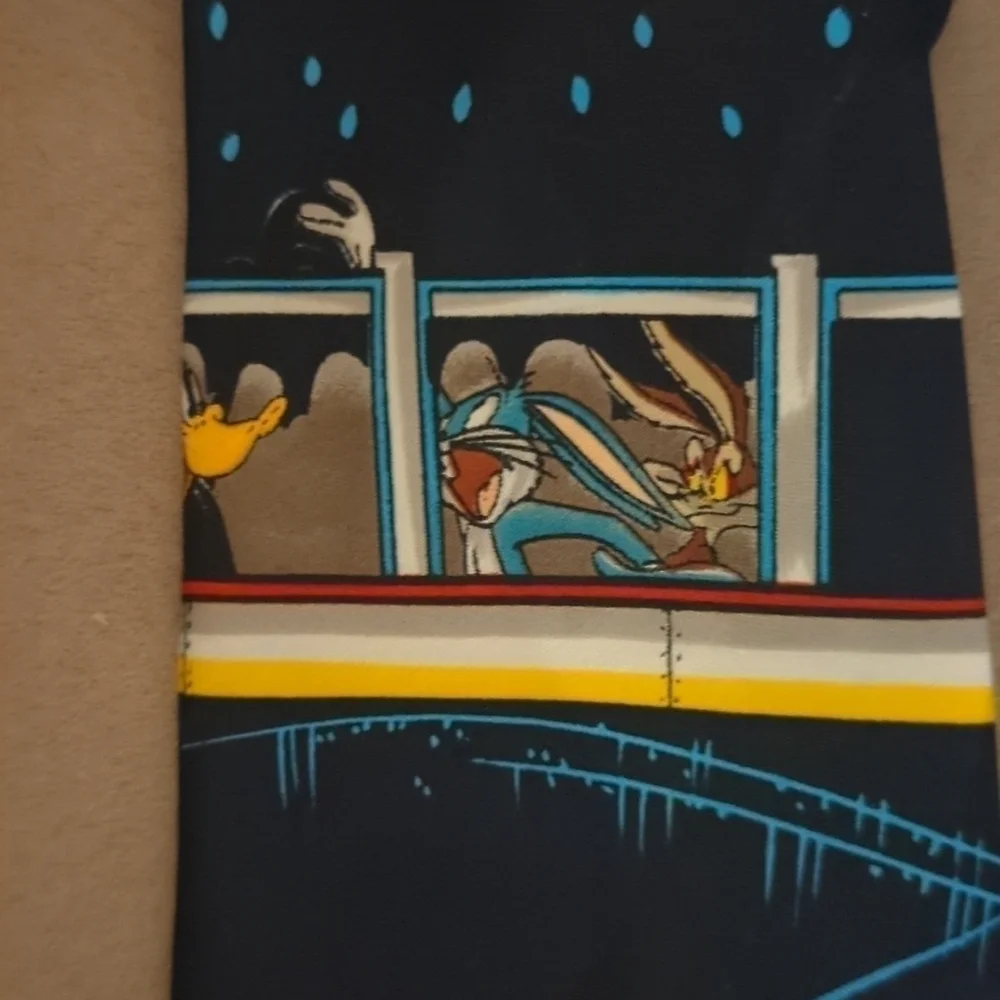 Looney Tunes Mania Sports Taz Tie Vintage Warner Bros Hockey Y2k